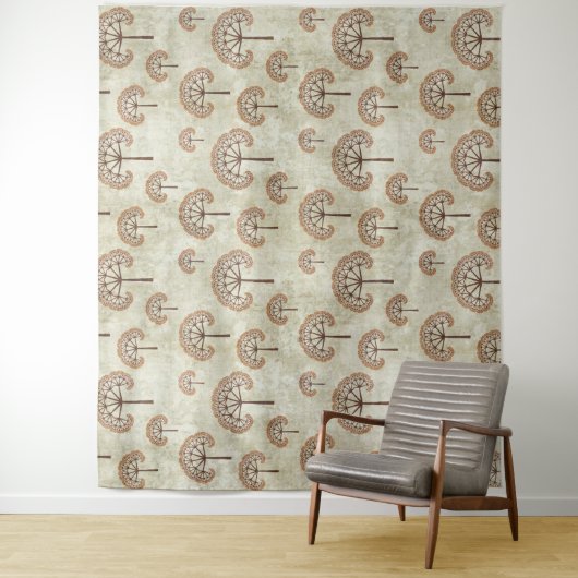 Bomen in de najaarse Sierkussennen Bosbouw Wandkleed (In situ)