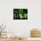 Bomen in de rivier poster (Keuken)
