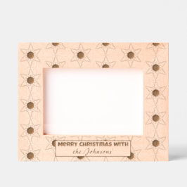 Bomen in de ronde gegraveerde lijstjes