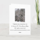 Bomen in de sneeuw III Kaart (Achterkant)