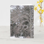 Bomen in de sneeuw III Kaart (Gele Bloem)