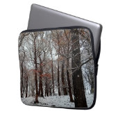 Bomen, in de sneeuw laptop sleeve (Voorkant Links)