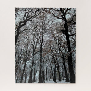 Bomen, in de sneeuw legpuzzel