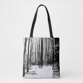 Bomen in de sneeuwCanvas tas