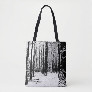 Bomen in de sneeuwCanvas tas