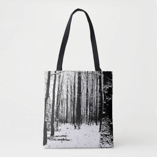 Bomen in de sneeuwCanvas tas (Voorkant)