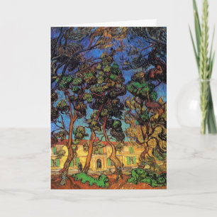Bomen in de tuin van het ziekenhuis Saint-Paul van Kaart
