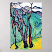 Bomen in de uitlopers niet omlijst poster (Voorkant)