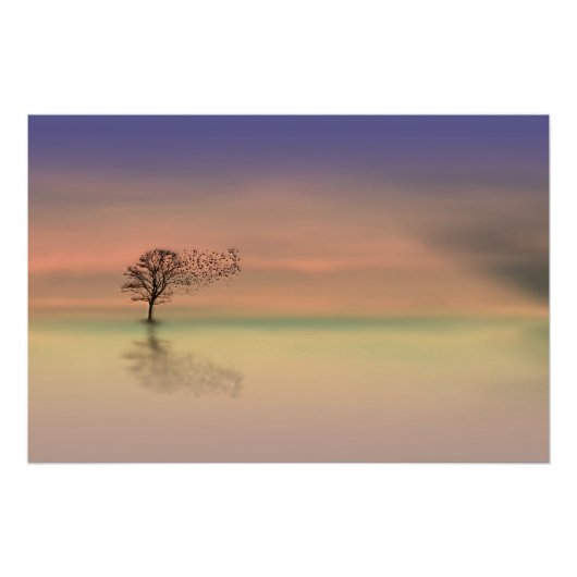 Bomen in de wind perfect poster (Voorkant)