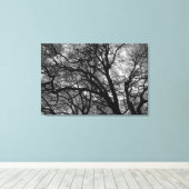 Bomen in de winter canvas afdruk (Insitu (Houten vloer))