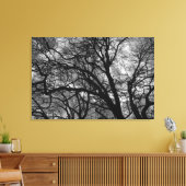 Bomen in de winter canvas afdruk (Insitu (Woonkamer))