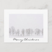 Bomen in de winter in een witte wereld kerstkaart feestdagenkaart (Voorkant)
