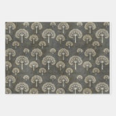 Bomen in de winter inpakpapier vel (Voorkant 3)