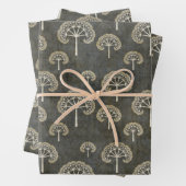 Bomen in de winter inpakpapier vel (In situ)