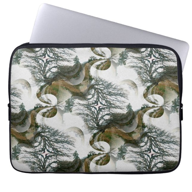 Bomen in de winter...... laptop sleeve (Voorkant)