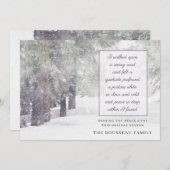 Bomen in de wintervakantie kaart (Voorkant / Achterkant)