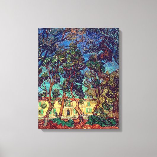 Bomen in de ziekenhuistuin | Van Gogh | Canvas Afdruk (Voorkant)