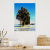 Bomen in een landschap van Jersey Poster (Keuken)