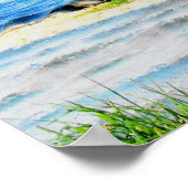 Bomen in een landschap van Jersey Poster (Hoek)