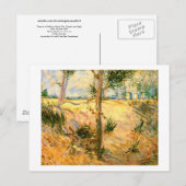 Bomen in een veld op een zonnige dag, Van Gogh Fin Briefkaart (Voorkant / Achterkant)