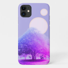 Bomen in Fog en Double Sunrise Case-Mate iPhone Case