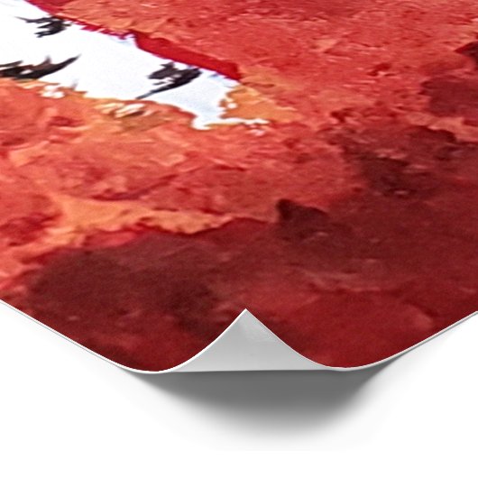 Bomen in Herfst Acrylverfafdruk Poster (Hoek)