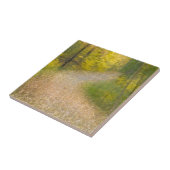 Bomen in herfstkleuren en met leder omgeven Pathwa Tegeltje (Zijkant)