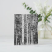 Bomen in het bos tijdens de winter briefkaart (Staand voorkant)