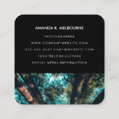 Bomen in het bos | Wilde Dieren Fotografie Vierkante Visitekaartje (Achterkant)