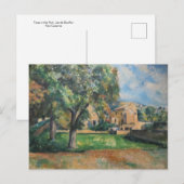 Bomen in het park, Jas de Bouffan van Paul Cezanne Briefkaart (Voorkant / Achterkant)