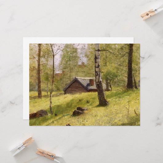 Bomen in het Zweedse platteland (Jansson) Kaart (Voorkant / Achterkant in situ)