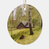 Bomen in het Zweedse platteland (Jansson) Keramisch Ornament (Links)