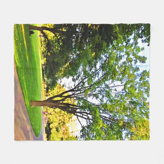 Bomen in Ottawa Park. Bestel nu Fleece Deken (Voorkant (Horizontaal))