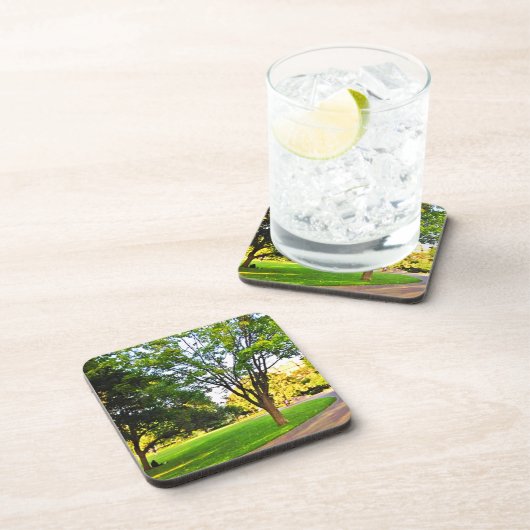 Bomen in Ottawa Park. Nu kopen-automaat Bier Onderzetter (Rechterzijde)