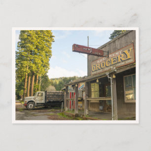 Bomen in Redwoods National Park & Rustic Grocery Briefkaart