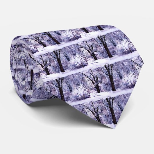 Bomen in sneeuw stropdas (Opgerold)