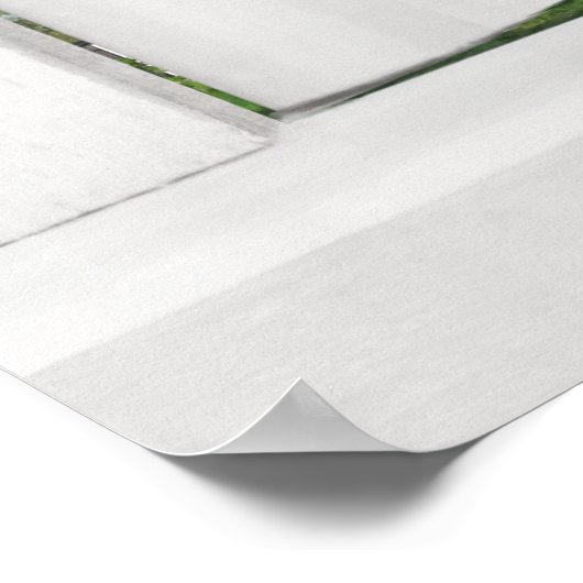 Bomen in Springtime - Open Uitzicht voor venster m Poster (Hoek)