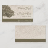 Bomen in Tan Paper Visitekaartje (Voorkant / Achterkant)