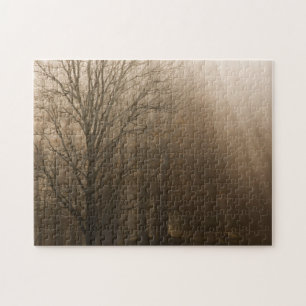 Bomen in Tennessee in mist Great Smoky Mountain Legpuzzel
