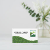 Bomen in veld Logo | Graslandschap Visitekaartje (Staand voorkant)