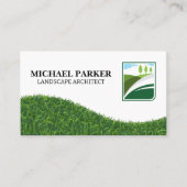 Bomen in veld Logo | Graslandschap Visitekaartje (Voorkant)