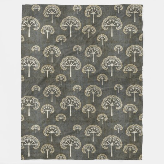 Bomen in Winter Fleece Blanket (Voorkant)