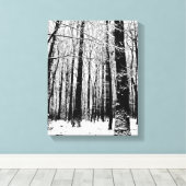 Bomen in wintercanvasafdruk canvas afdruk (Insitu (Houten vloer))