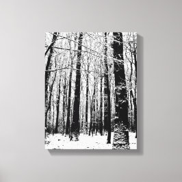Bomen in wintercanvasafdruk canvas afdruk