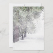 Bomen in wintersneeuw vakantie uitnodiging (Achterkant)