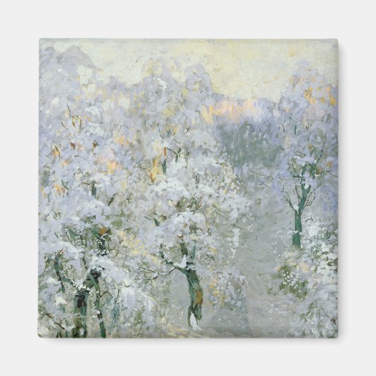 Bomen in Wintry Silver, 1910 Magneet (Voorkant)