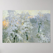 Bomen in Wintry Silver, 1910 Poster (Voorkant)