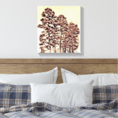 Bomen in zonlicht canvas afdruk (Insitu (Slaapkamer))