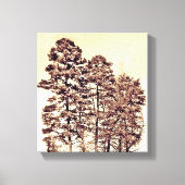 Bomen in zonlicht canvas afdruk (Voorkant)