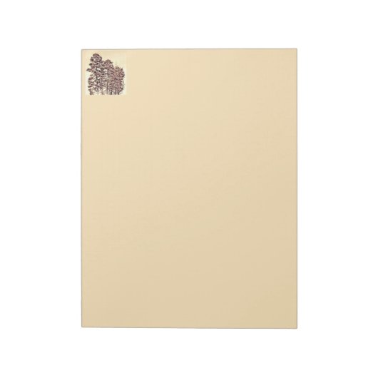 Bomen in zonlicht notitieblok (Linkerzijde)